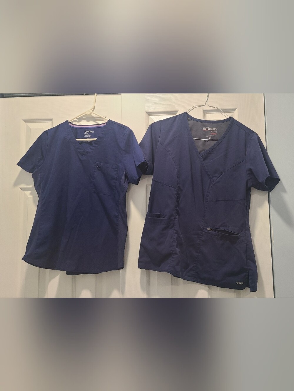 Grey's Anatomy Landau Womens M Scrub Top Pair